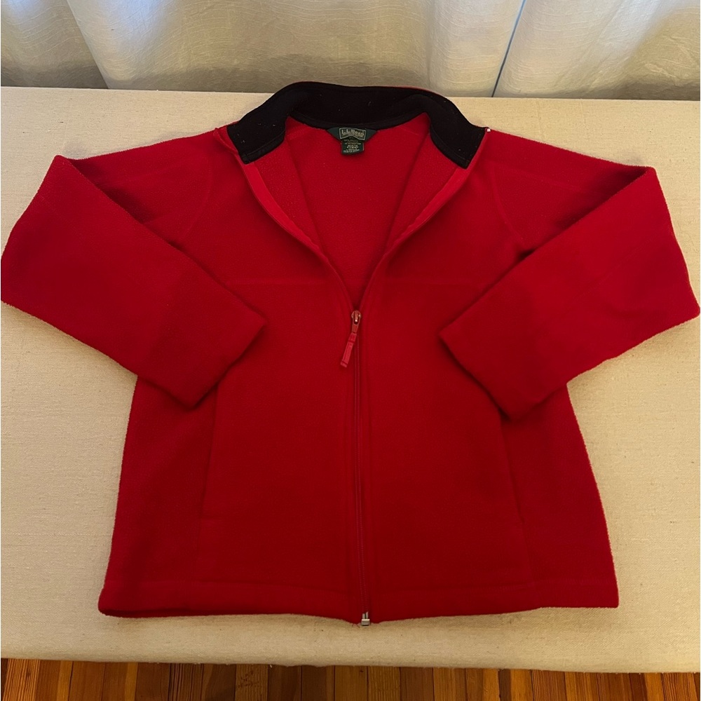 Kids size medium (10/12) red full zip fleece